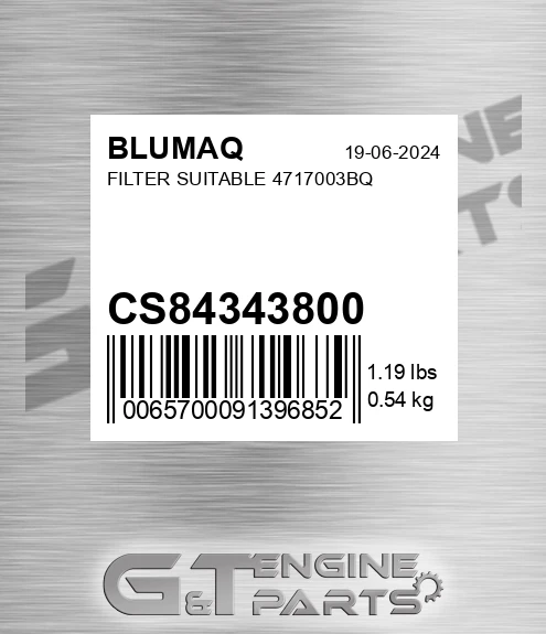 CS84343800 BLUMAQ Filter Suitable 4717003bq