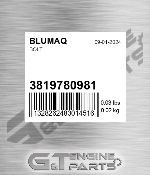 381-978098-1 Bolt for BLUMAQ