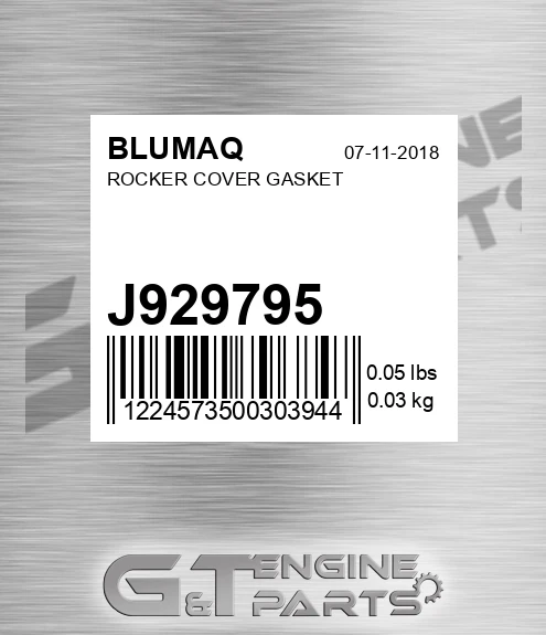 J929795 Rocker Cover Gasket