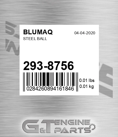293-8756 Steel Ball for BLUMAQ