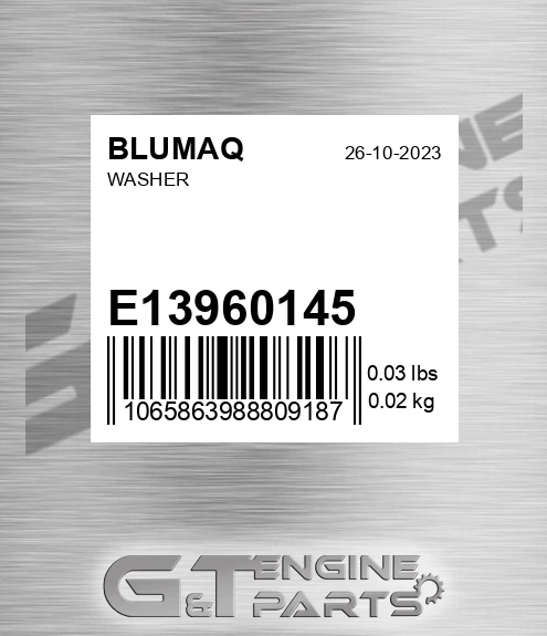 E13960145 Washer for BLUMAQ