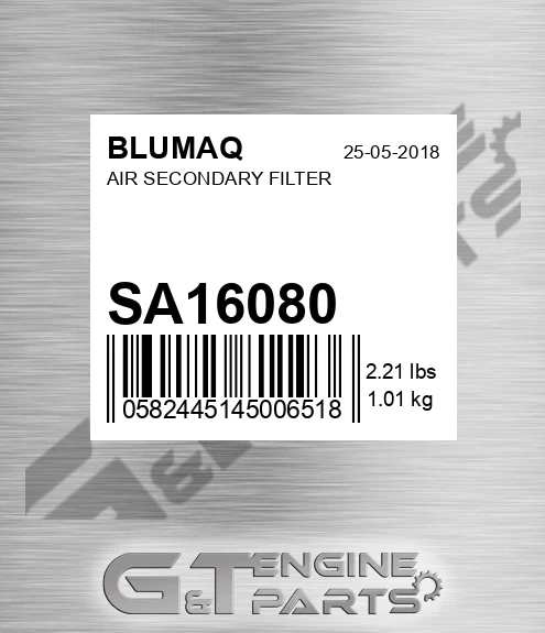 SA16080 Air Secondary Filter for BLUMAQ