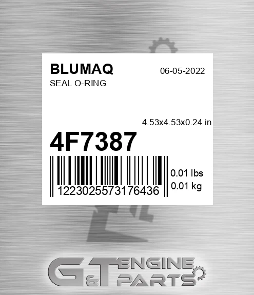 4F-7387 Seal O-ring for BLUMAQ