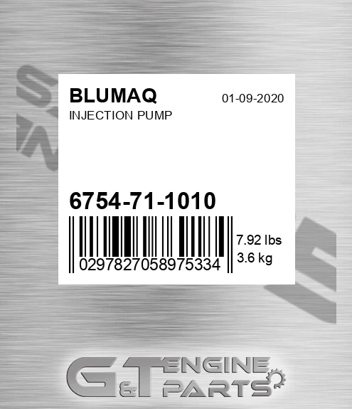 6754-71-1010 Injection Pump for BLUMAQ