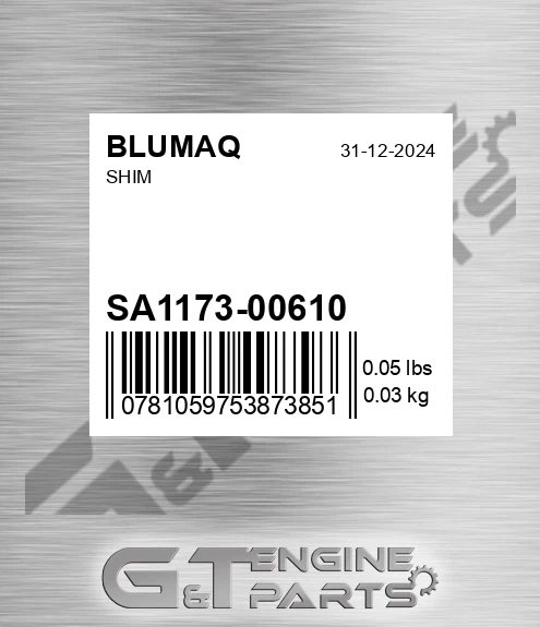 SA1173-00610 Shim for BLUMAQ