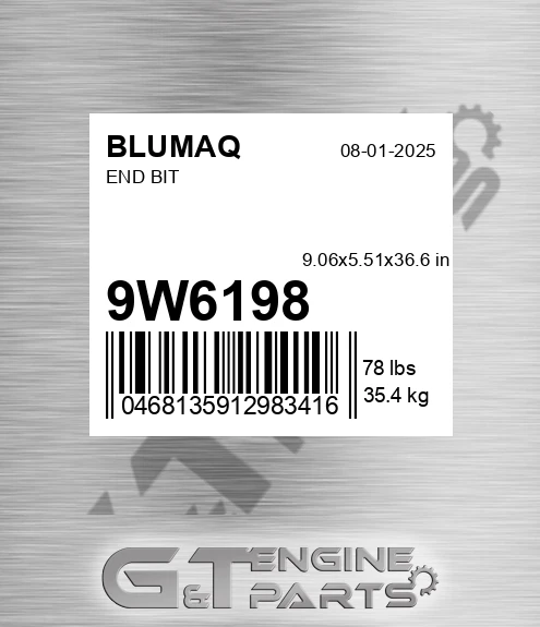 9W-6198 End Bit for BLUMAQ