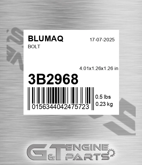 3B-2968 Bolt for BLUMAQ