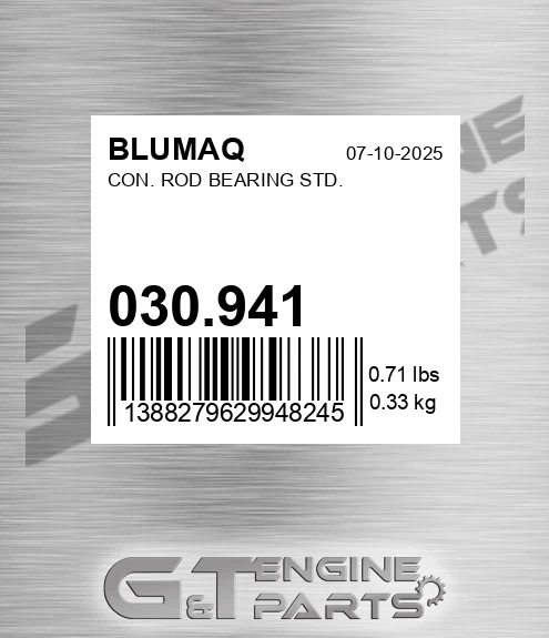 030.941 Con. Rod Bearing Std. for BLUMAQ