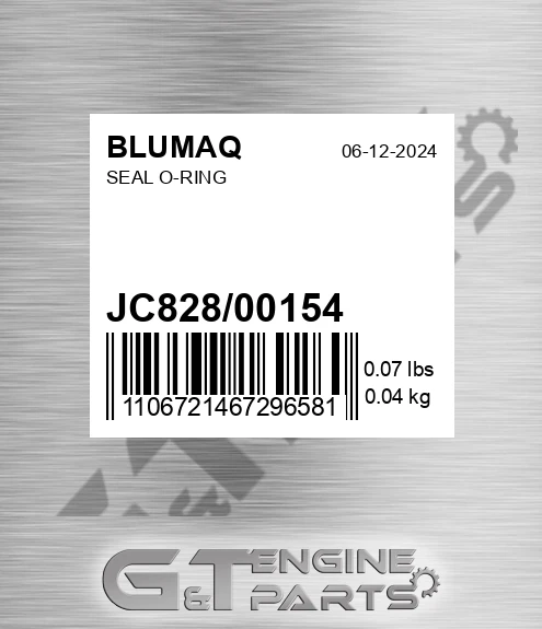 JC828/00154 Seal O-ring for BLUMAQ