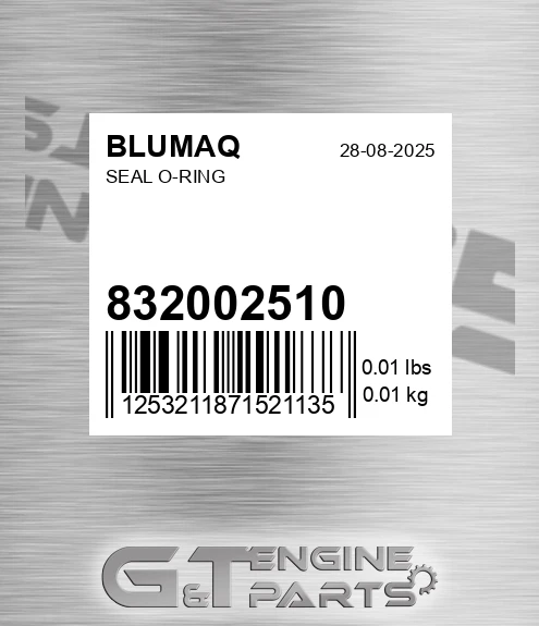 832002510 Seal O-ring for BLUMAQ