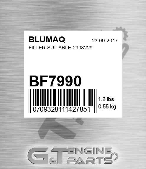 BF7990 BLUMAQ Filter Suitable 2998229