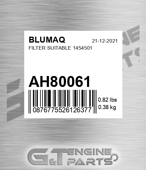 AH80061 Filter Suitable 1454501