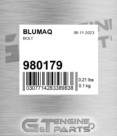 980179 Bolt for BLUMAQ