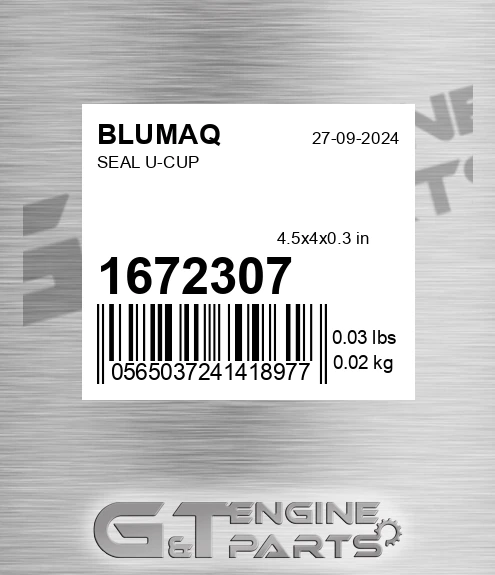 167-2307 BLUMAQ Seal U-cup