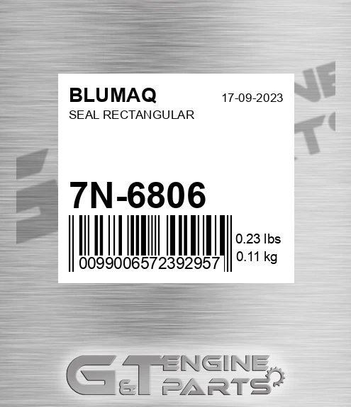7N-6806 Seal Rectangular for BLUMAQ