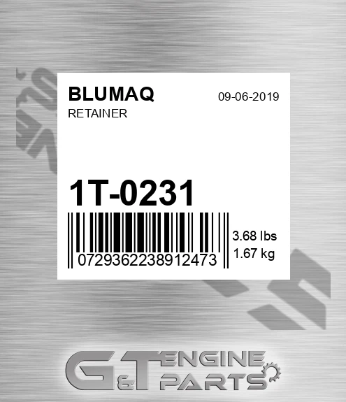 1T-0231 Retainer for BLUMAQ
