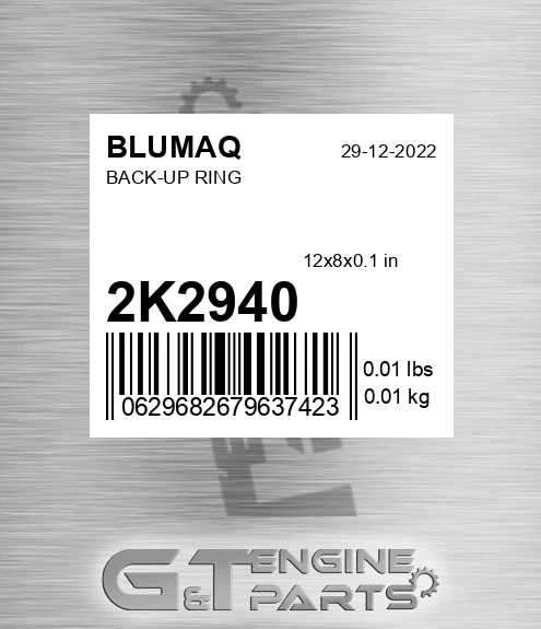 2K-2940 Back-up Ring for BLUMAQ