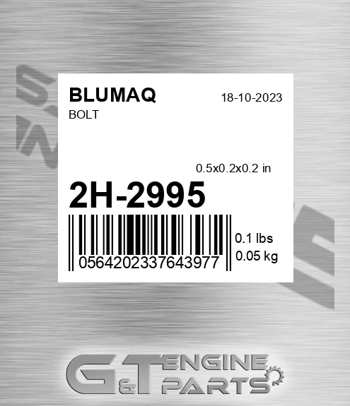 2H-2995 Bolt for BLUMAQ