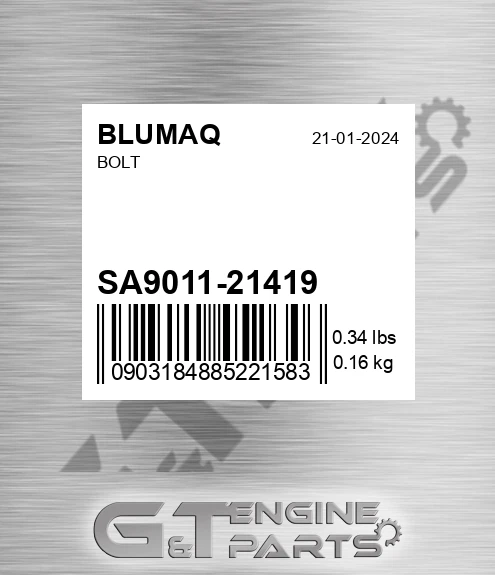 SA9011-21419 Bolt for BLUMAQ