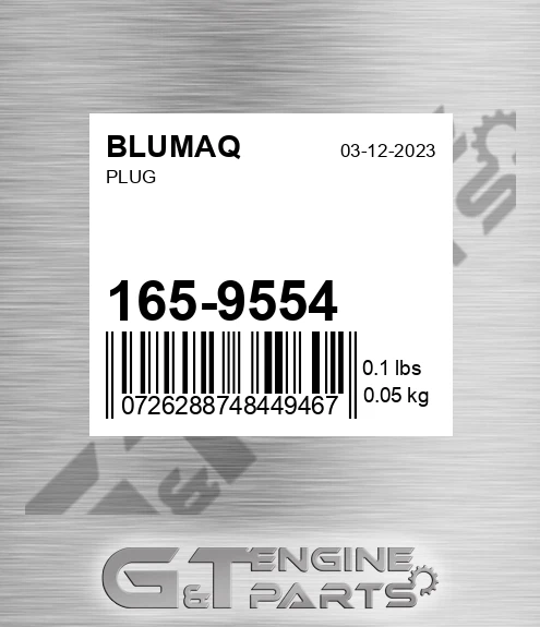 165-9554 Plug for BLUMAQ
