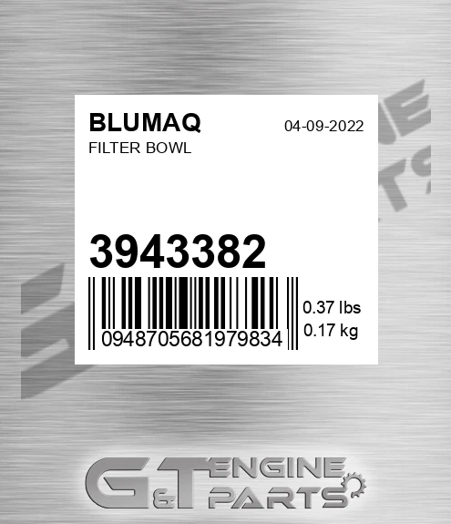3943382 BLUMAQ Filter Bowl