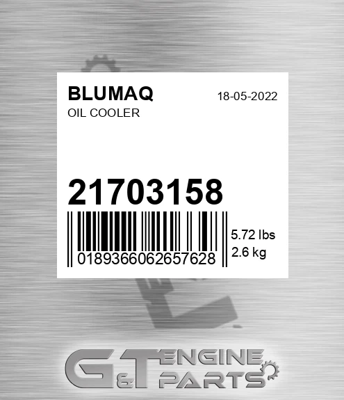 21703158 Oil Cooler for BLUMAQ
