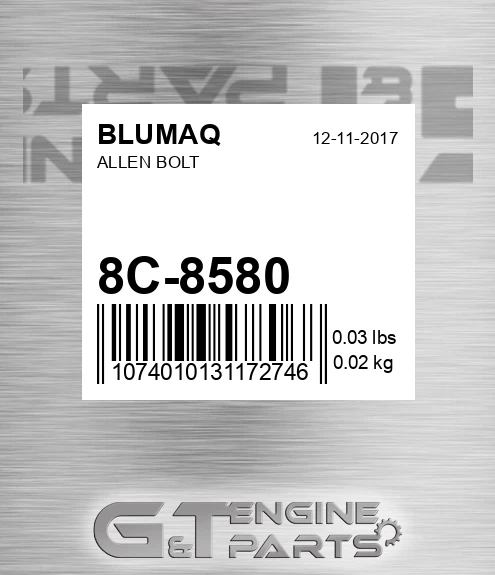 8C-8580 Allen Bolt for BLUMAQ