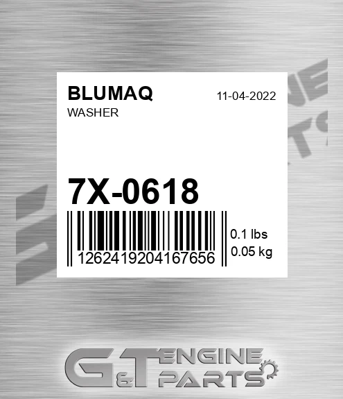 7X-0618 Washer for BLUMAQ