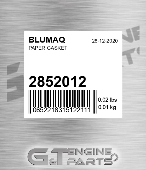2852012 BLUMAQ Paper Gasket
