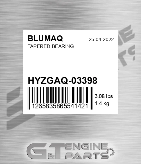 HYZGAQ-03398 Tapered Bearing for BLUMAQ