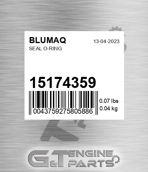 15174359 Seal O-ring for BLUMAQ