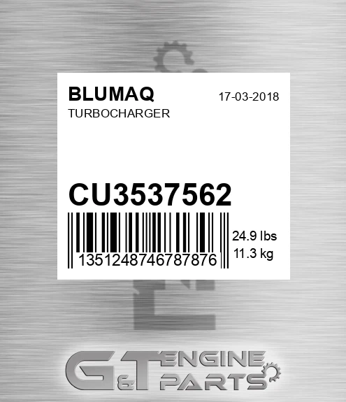 CU3537562 BLUMAQ Turbocharger