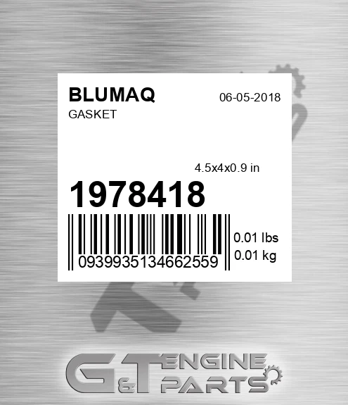 197-8418 Gasket for BLUMAQ