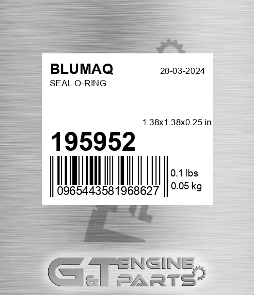 195952 BLUMAQ Seal O-ring