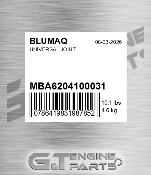 MBA6204100031 Universal Joint for BLUMAQ