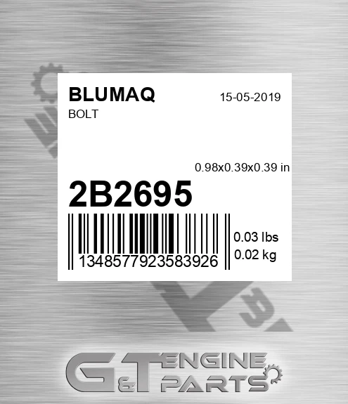 2B-2695 Bolt for BLUMAQ