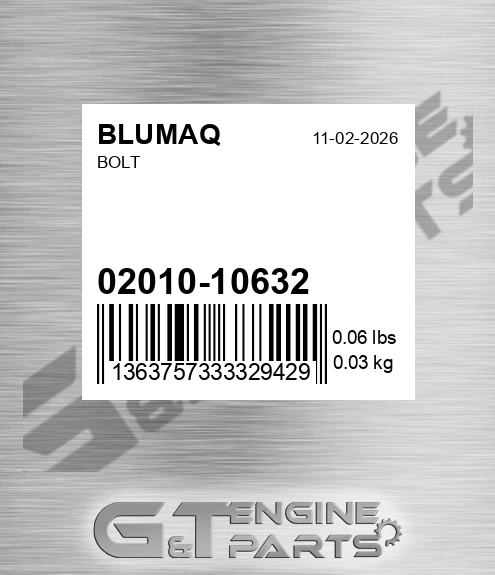 02010-10632 Bolt for BLUMAQ