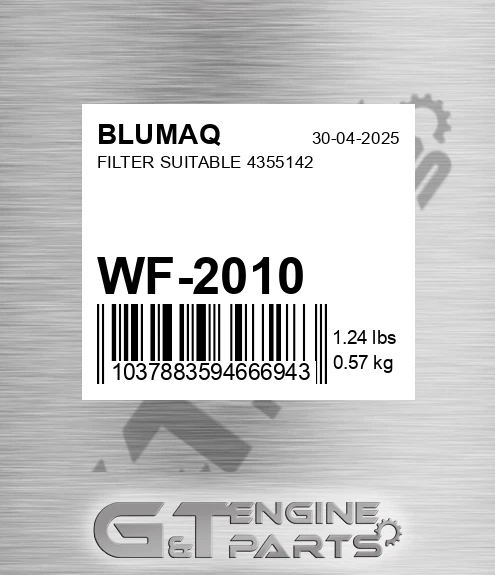 WF-2010 Filter Suitable 4355142 for BLUMAQ