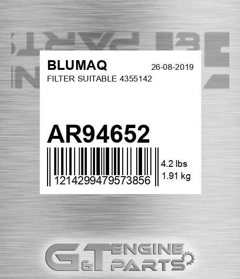 AR94652 Filter Suitable 4355142 for BLUMAQ