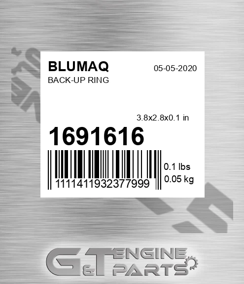 169-1616 Back-up Ring for BLUMAQ