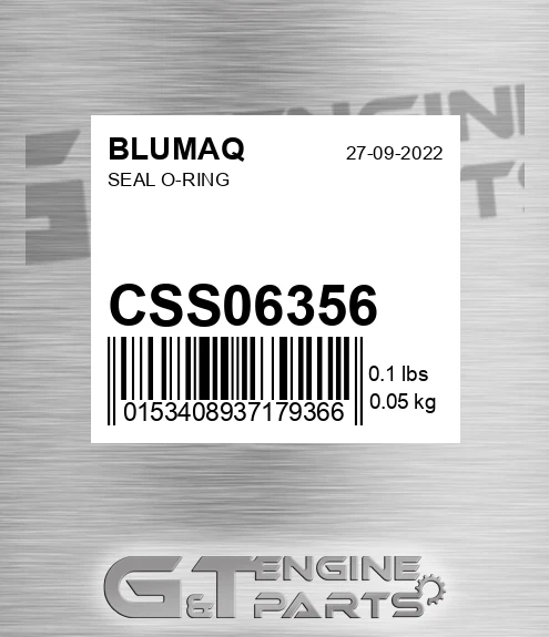 CSS06356 Seal O-ring