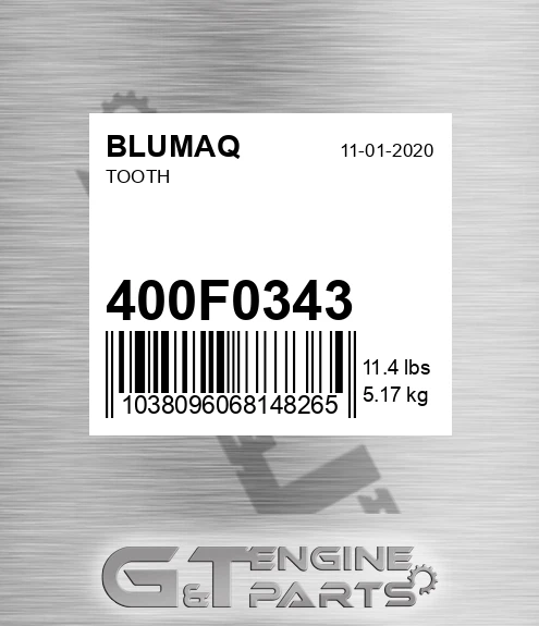 400/F0343 Tooth for BLUMAQ