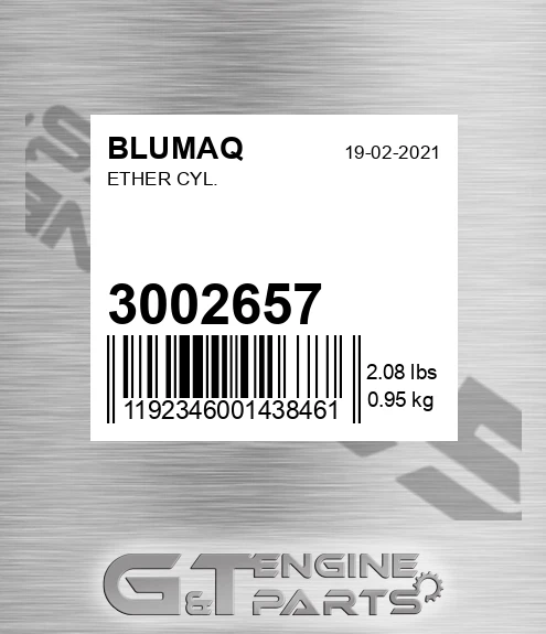 3002657 Ether Cyl. for BLUMAQ