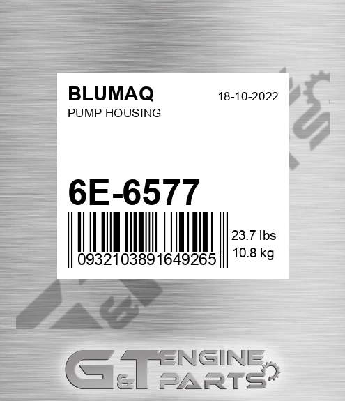 6E-6577 Pump Housing for BLUMAQ