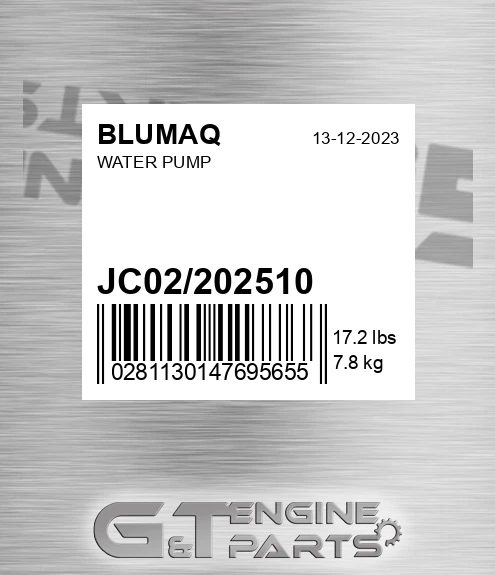 JC02/202510 Water Pump for BLUMAQ