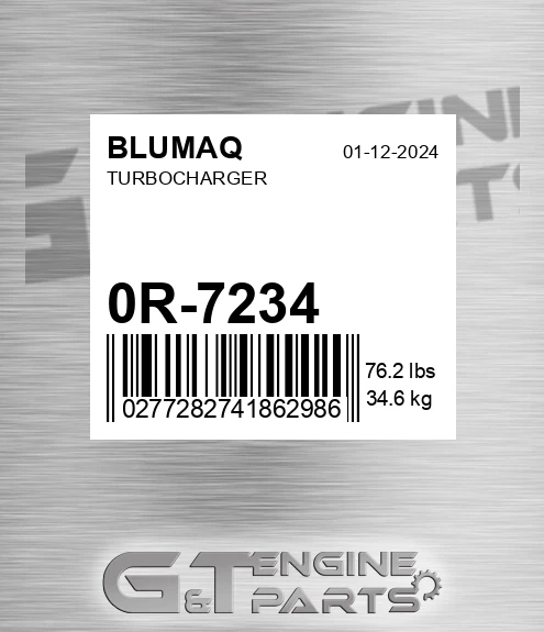 0R-7234 Turbocharger for BLUMAQ