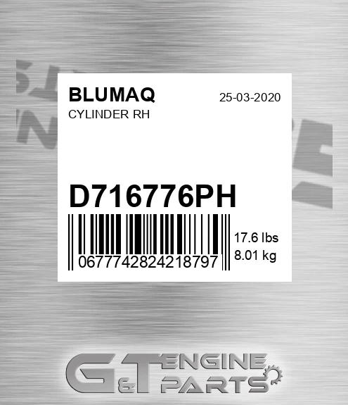 D716776PH Cylinder Rh