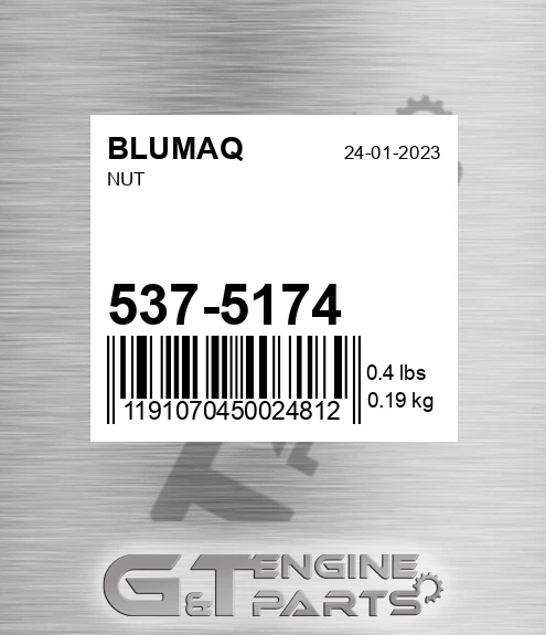 537-5174 Nut for BLUMAQ