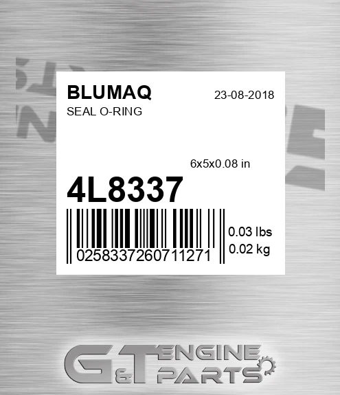 4L-8337 Seal O-ring for BLUMAQ