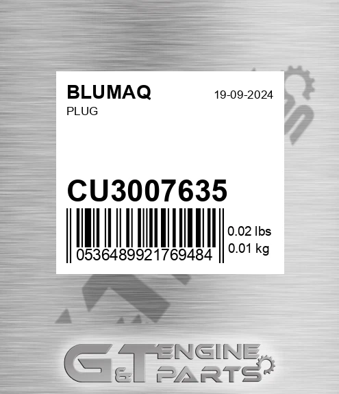 CU3007635 Plug